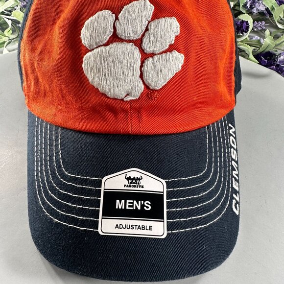 Fan Favorite Clemson Paw Cap Hat Tigers NCAA Baseball Strap Back Embroider - Picture 3 of 16